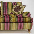 Duresta Lansdowne In Velluti Stripe Fabric Front View